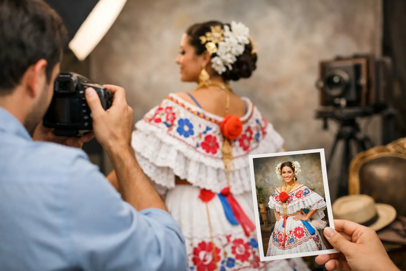 Foto pollera: una tradición para recordar