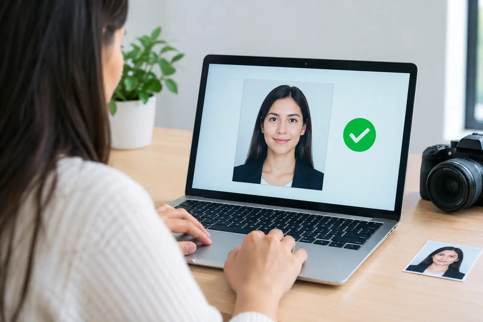 Foto carnet en linea sin errores de trámite
